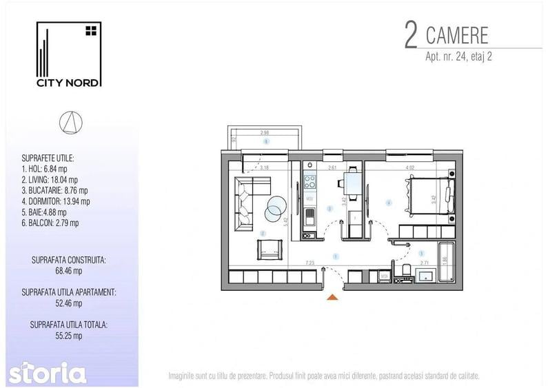 Decomandat! Pret direct dezvoltator- 0 stres! Bucatarie inchisa - 7