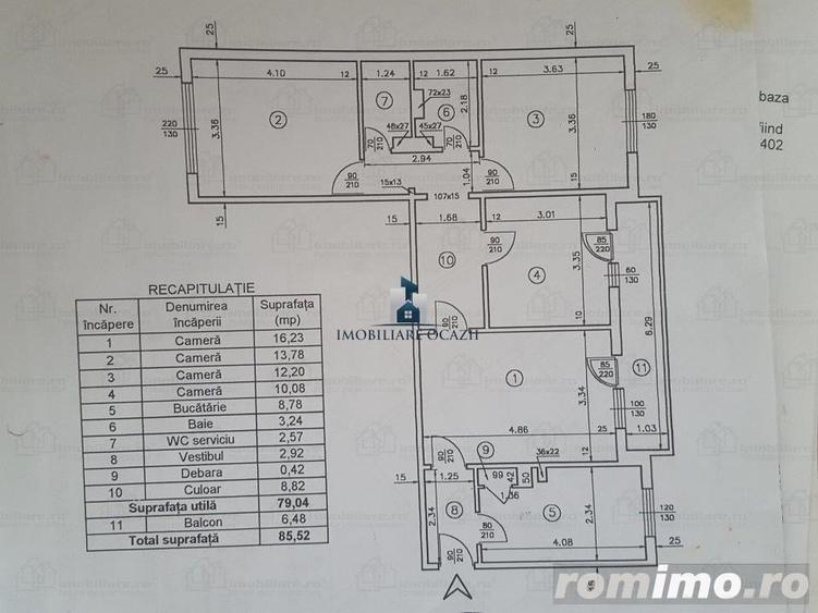 Apartament cu 4 camere semidecomandat în Apărătorii Patriei