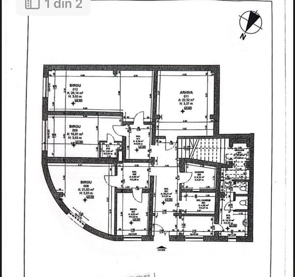 Ocazie SPECIALA: VAND cladire birouri 380 mp plus 233  mp curte zona centrala - 1