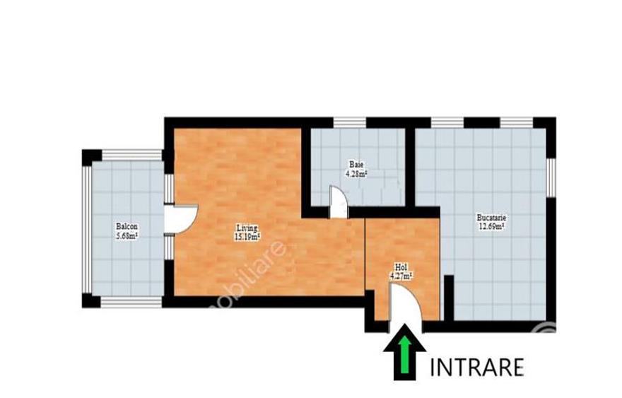 Garsoniera decomandata etaj 1 cu balcon si loc parcare in zona de Vest - 7
