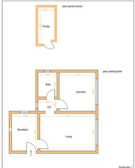 Apartament 2 camere parter zona centrala,cartier Dupa-Zid,loc. Medias - 7