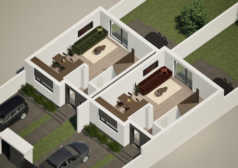 Duplex cu 3 camere cu Canalizare în Ghiroda
