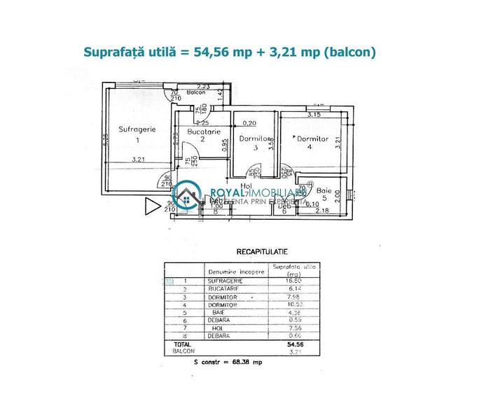 Royal Imobiliare - Vanzare Apartament 3 camere zona 9 Mai - 6