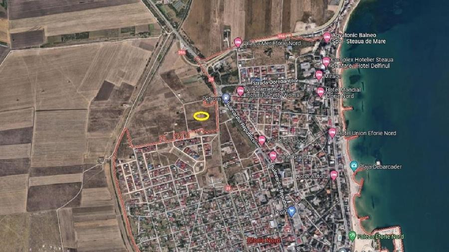 Teren Construcții intravilan de 1000 mp, în Agigea
