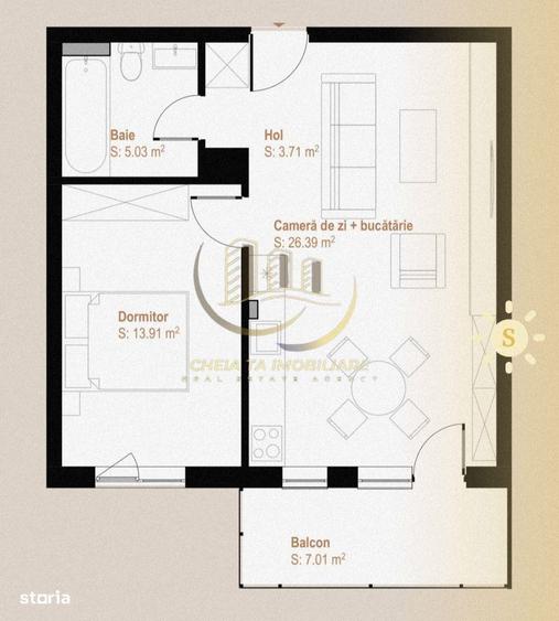 Apartament 2 camere, balcon, ansamblu reziden?ial - 8