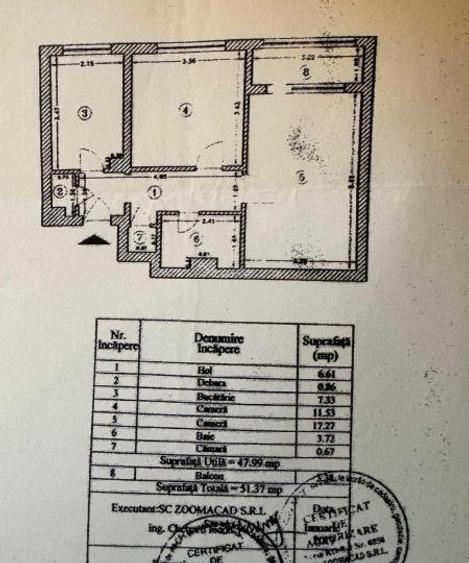Apartament 2 camere decomandat centrala proprie bloc reabilitat zona Pacii - 6
