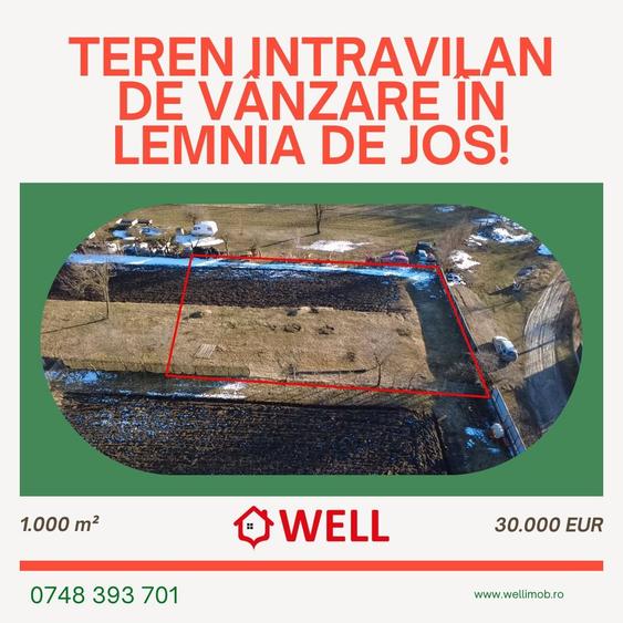 Teren intravilan de vânzare în Lemnia de Jos! - 1