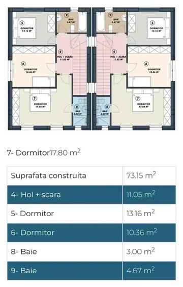 Vila 4 CamereAlipita P+1 | De Vanzare |  Complex Rezidential | Curte - 17