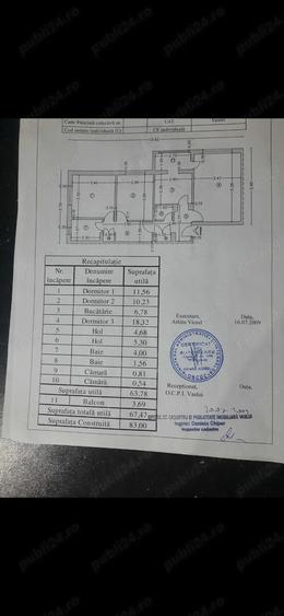 Vand apartament 3 cam zona Cartier. - 1