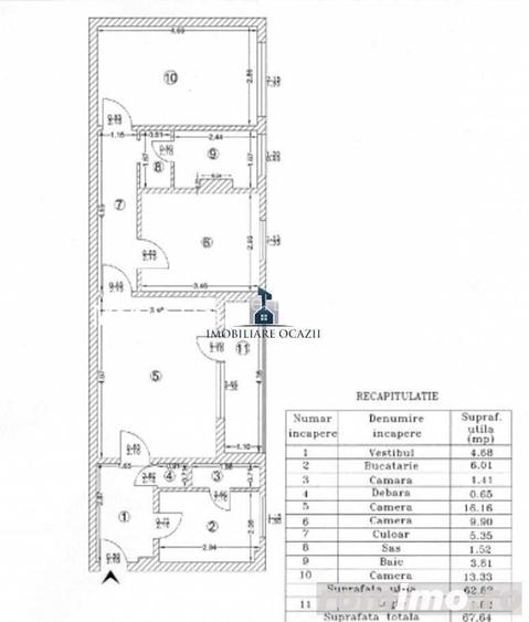 Vanzare Apartament 3 Camere Semidecomandat Berceni-Vatra Dornei