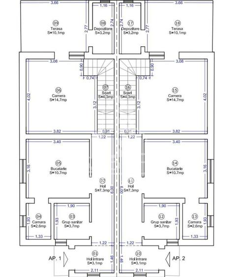 Duplex complet decomandat, cu 4 camere si 2 bai, langa Bucovat - 3