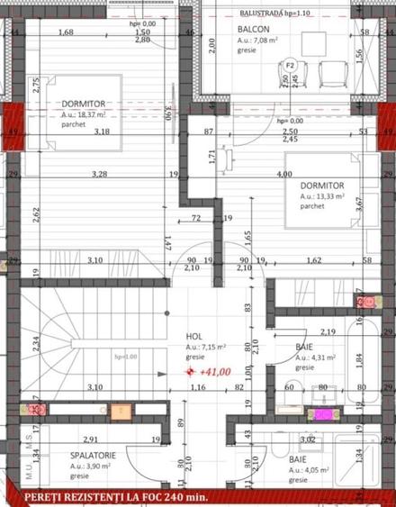 Penthouse semifinisat, 99,46 mp, terasa 7,08 mp, zona Vivo - 2