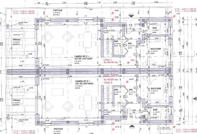 Duplex 119 mp, panoramic view zona Vivo Floresti