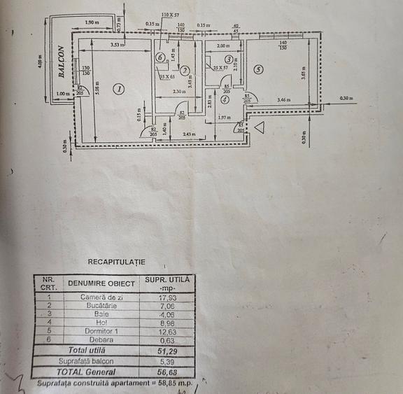 Apartament cu 2 camere decomandat în Mărăței