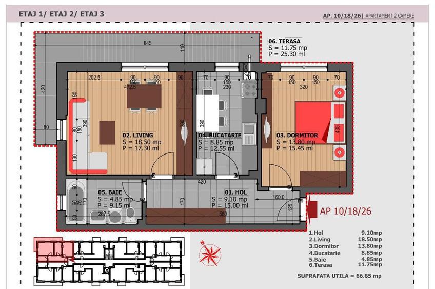 Mutare directa 2 camere decomandat bloc nou Oltenitei Berceni - 14