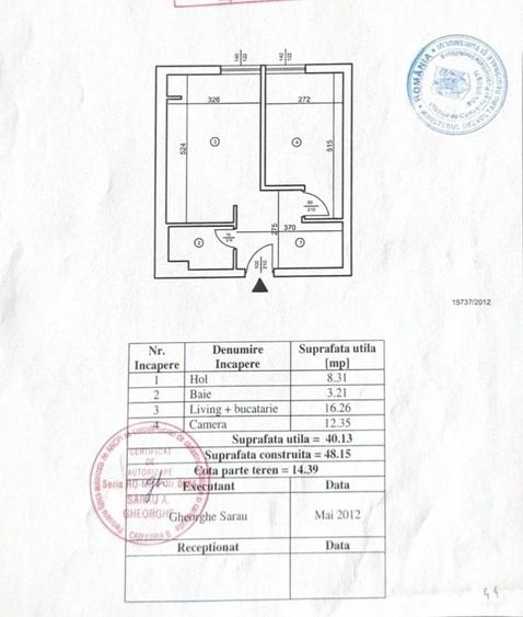 Apartament cu 2 camere 40,13 mp - Calea Plevnei - 7