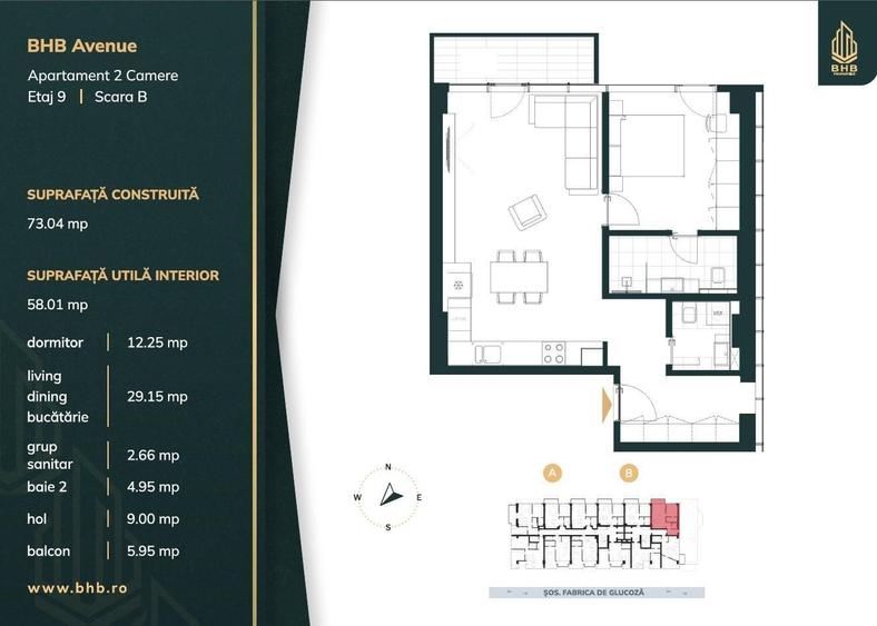 BHB Avenue / 2 camere / parcare inclusă - 15