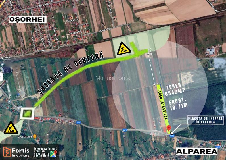 Teren de vânzare în Alparea 6942mp parcelabil