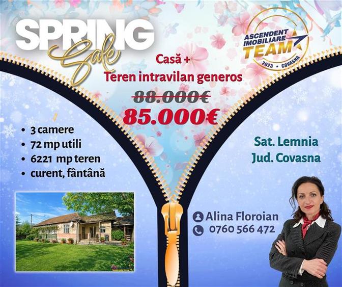 FILM! Casa si anexe, pe domeniu de 6.221mp,  livada pomi fructiferi, Lemnia, Cov - 1