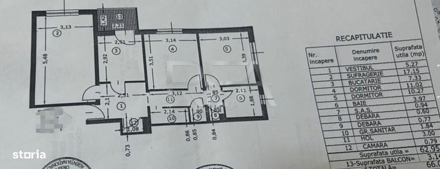 3 camere, et 1/8, proiect centrala-Ghencea, Str Garleni - 1