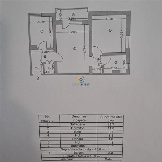 Exclusiv!!! Apartament doua camere Central-Calea Bucuresti - 1