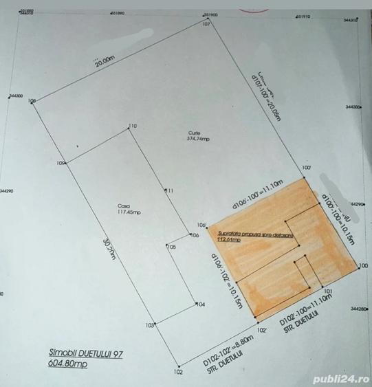 Teren+ casa de vanzare Bucurestii noi - 1