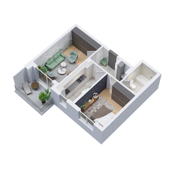 Apartament 2 camere 61.23 mp | Prelungire Ghencea | Promotie  | - 7