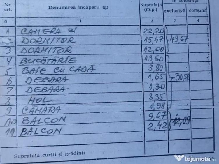 Apartament decomandat cu 3 camere, etaj 7/8, Vaslui zona Tra - 1