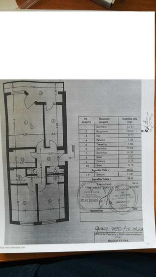 Apartament cu 3 camere decomandat în Central