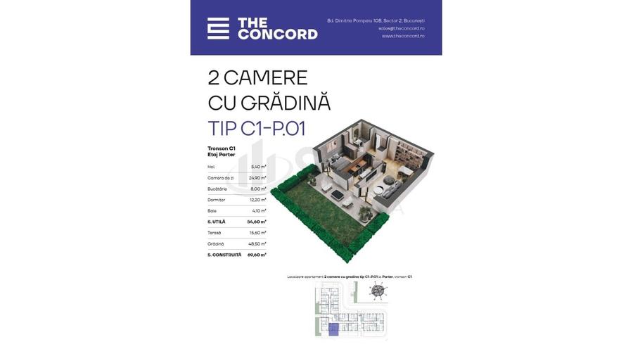 REA1026551 Apartament modern 2 camere cu gradina proprie I Zona Aviatiei - 11