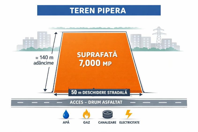 [INVESTIȚIE] Teren 7.000 mp Pipera - Hotel Alexander | P+6E+2R | Deschidere 50m  - 1