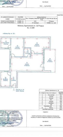 Apartament cu 3 camere în Central