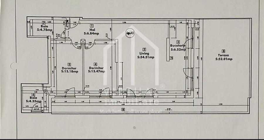 Penthouse de vanzare in Sibiu cu 3 camere 84 mp utili, terasa 52mp - 25