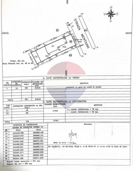 Casă cu 3 camere cu Teren 251 Mp în Andronache
