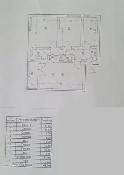 Apartament cu 3 camere decomandat în Dristor