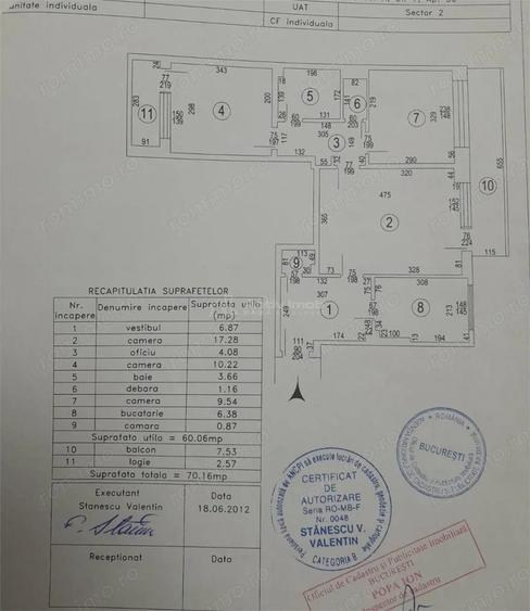 Apartament cu 3 camere semidecomandat în Vatra Luminoasă