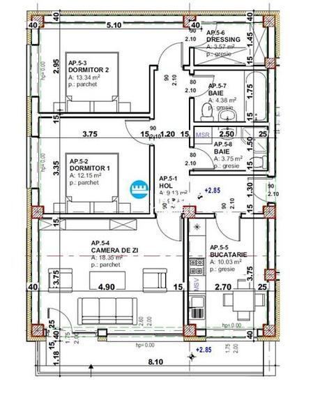 Proiect Nou - Tatarasi, doar 8 apartamente, 3 camere  82MP - 4