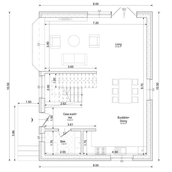 Vilă superbă P+1 Tunari 171mp, 4 camere, curte proprie, 387 mp teren - 7