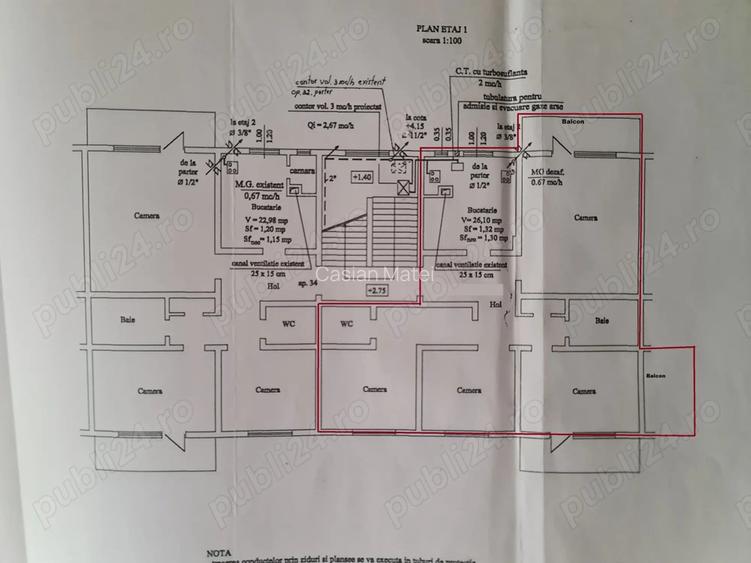 Vand Apartament cu 4 camere Dej jud.Cluj