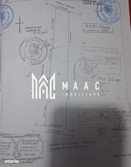 Teren de 1025 mp, în Vlădești