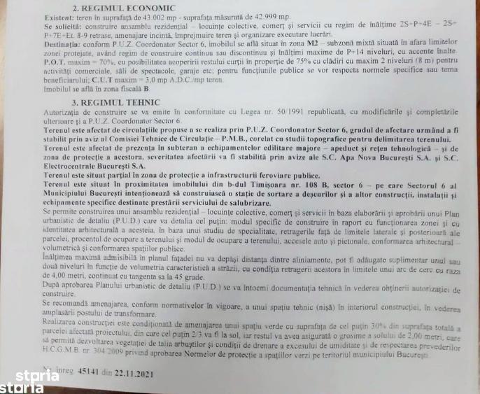 Teren intravilan stradal, Bd. Timi?oara, Sector 6, Bucure?ti - 1