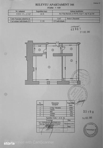 Apartament cu 2 camere în Văcăresti
