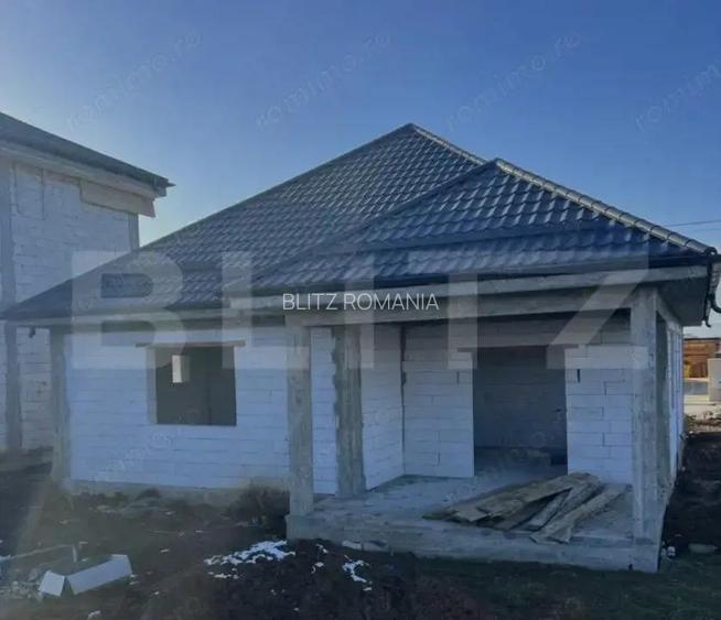 Casa la ro?u pe parter, 3 camere, 146 mp, cu toate utilitatile, zona Magnolia