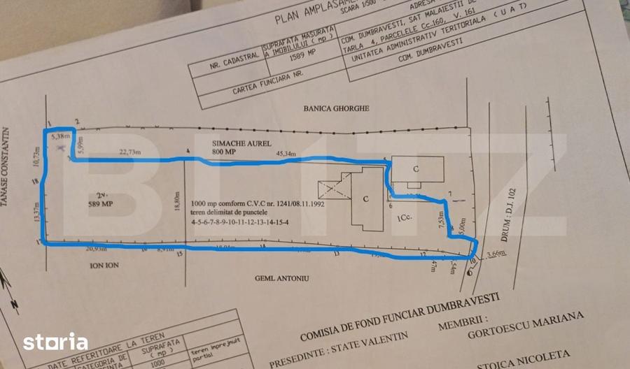 Teren de 1589 mp, în Dumbrăvești