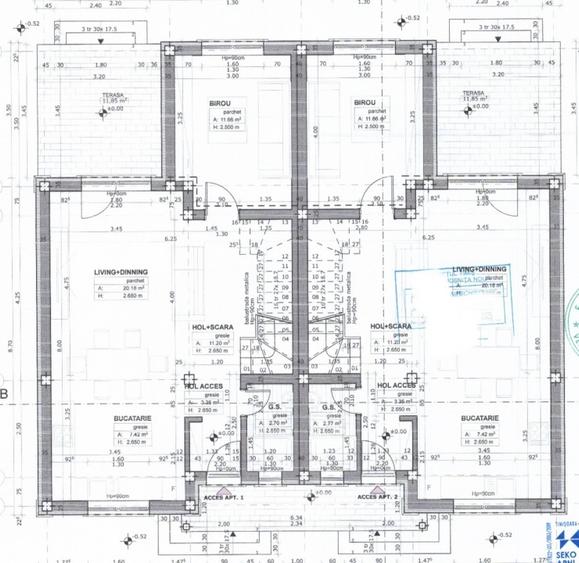 Duplex 4 camere - 94 mp utili - Cartier asfaltat - Mosnita - 4