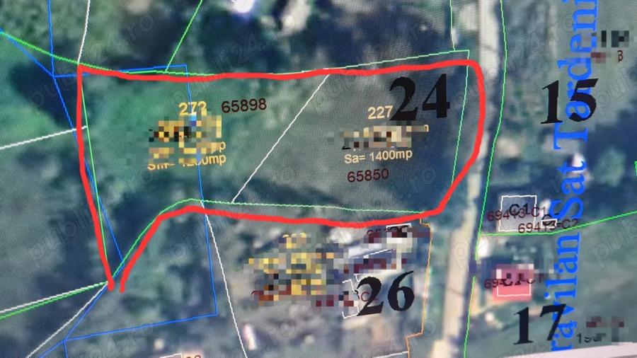 4.86euro mp - Teren casa intravilan deschidere 40m - 2650mp - 6