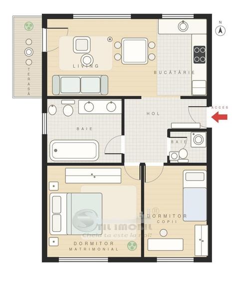 Apartament 3 camere +terasa +boxa+garaj, Pacurari - 11