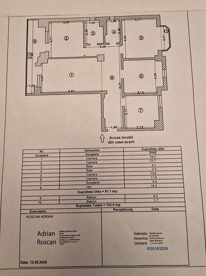 Apartament cu 4 camere decomandat în Trocadero