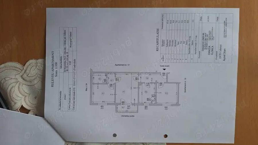 Apartament cu 3 camere semidecomandat în Central