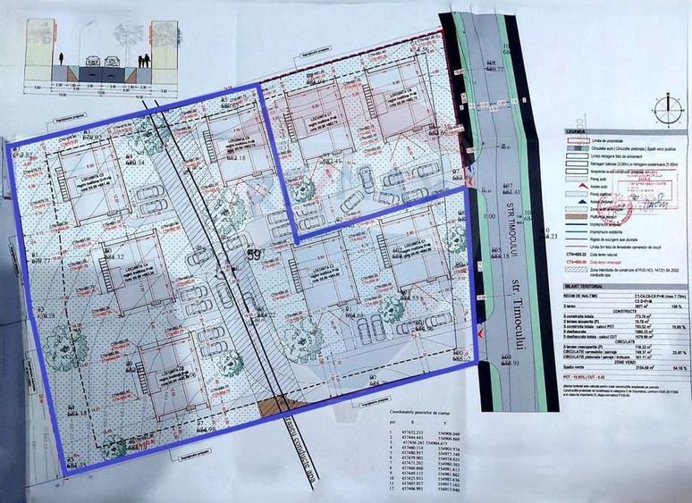 Proiect autorizat (AC) pentru constructia a 2 vile individuale P+M - 12